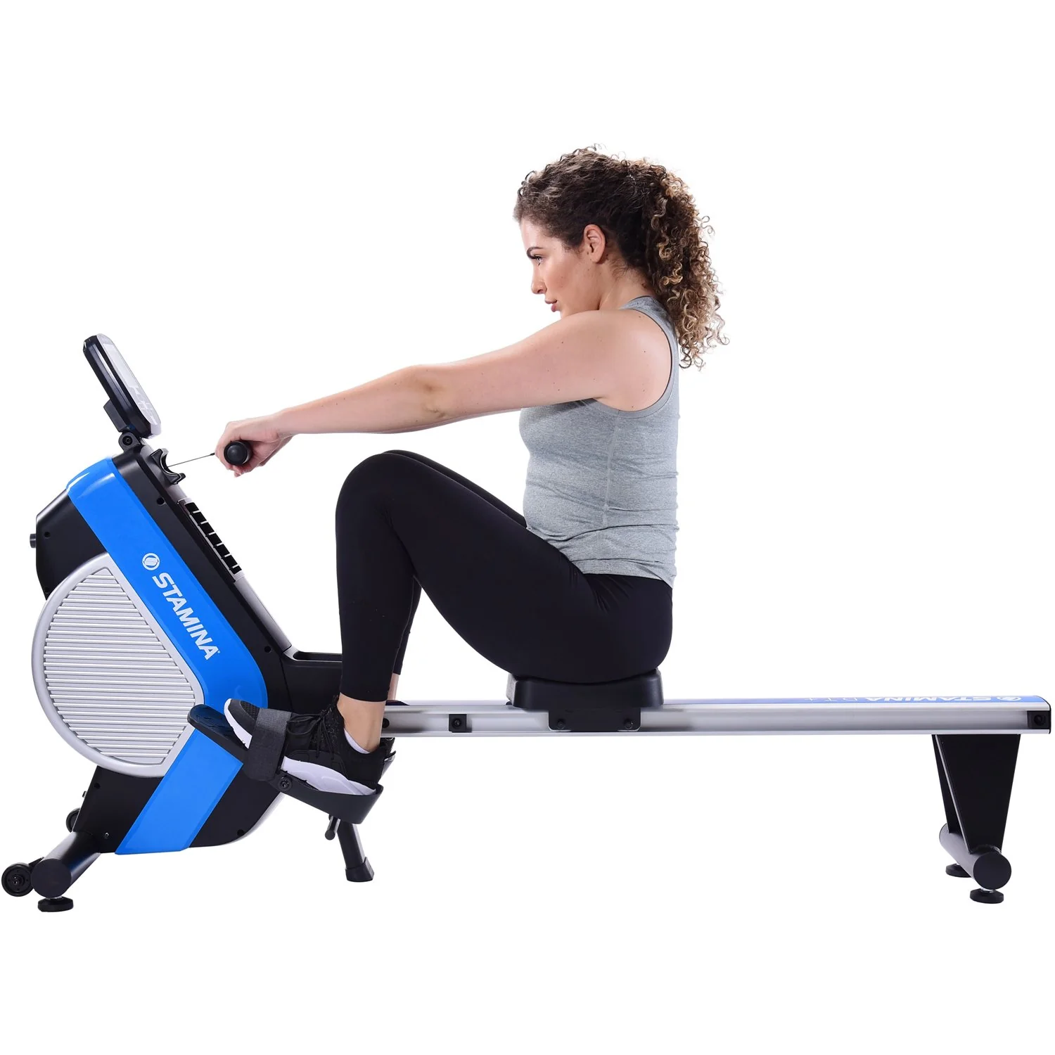 Stamina 35-1409 DT Plus Magnetic/Air Resistance Rowing Machine + Massage Gun Bundle - Image 4