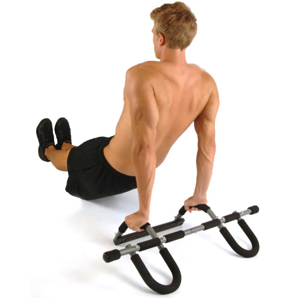 Stamina Doorway Pull Up Bar Trainer Plus w/ Deco Gear 7-Piece Fitness Kit - Image 5