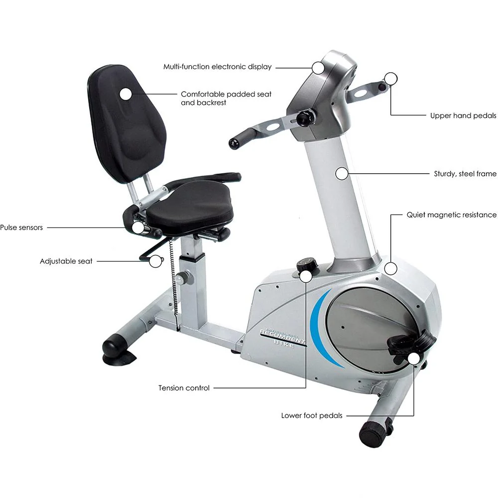 Stamina Elite Total Body Recumbent Bike with Earbuds Bundle - Image 6