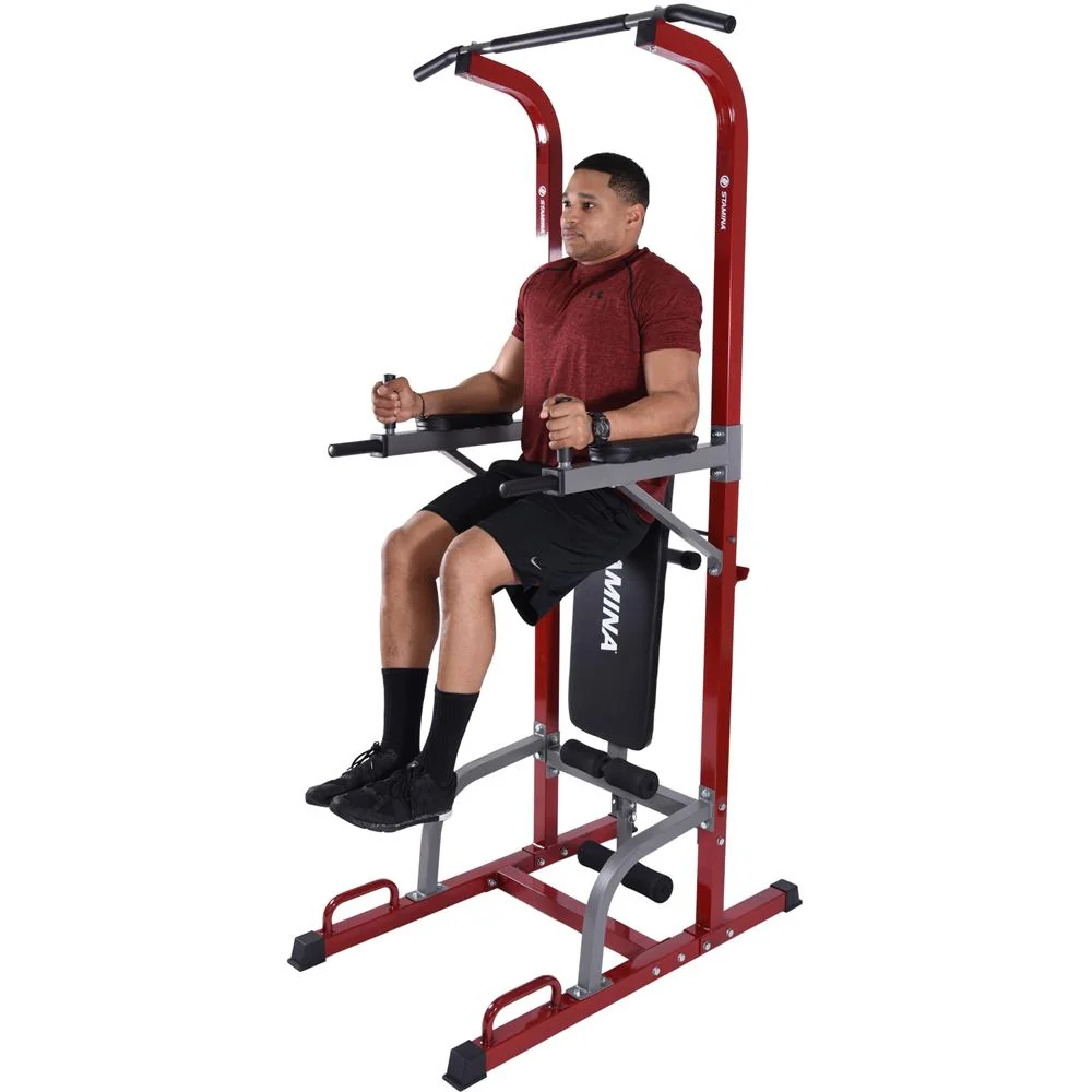 Stamina Full Body Power Tower with Upholstered Bench with Earbuds Bundle - Image 7