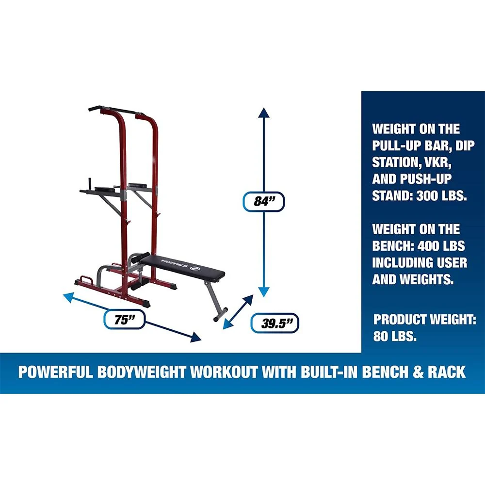 Stamina Full Body Power Tower with Upholstered Bench with Earbuds Bundle - Image 9