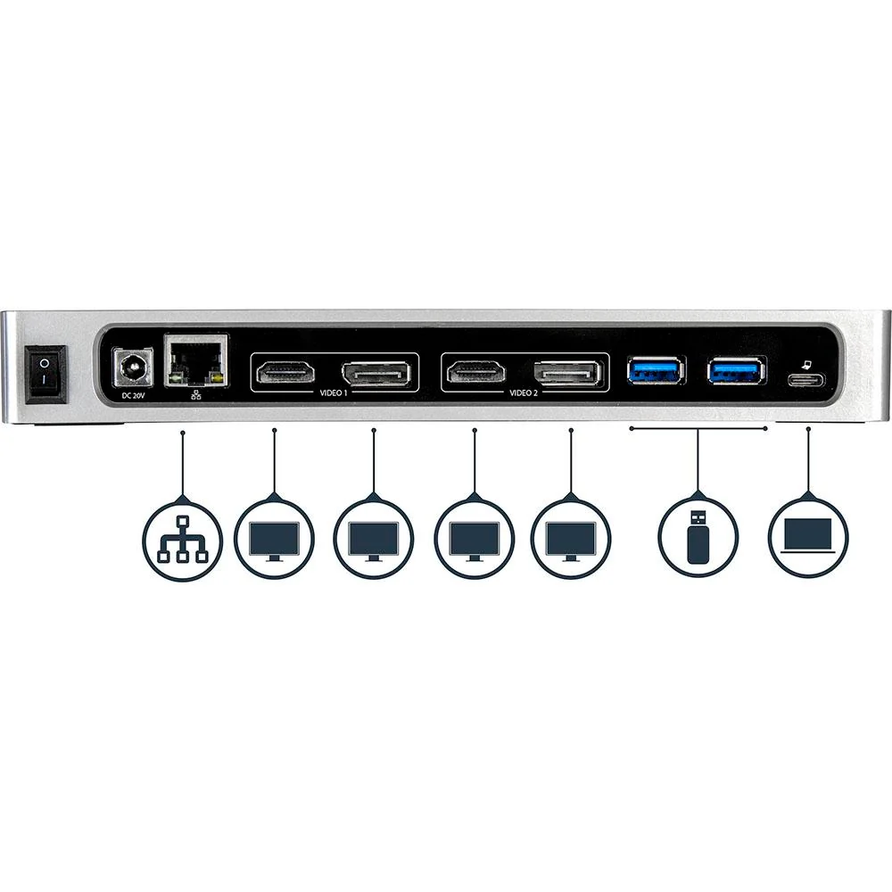 Startech USB 3.0 Docking Station in Black - DK30A2DH - Image 5