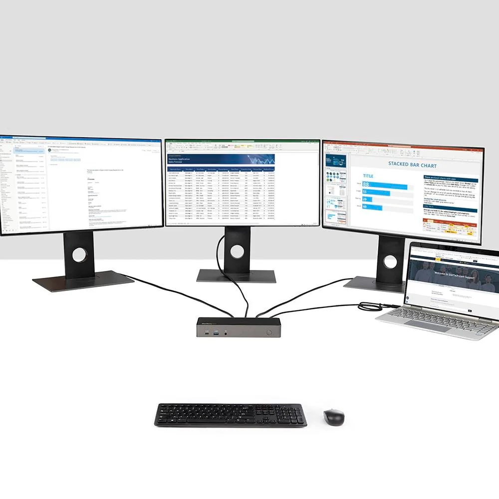 Startech USB-C & USB-A Universal Triple Monitor Laptop Docking Station - DK31C3HDPD - Image 12