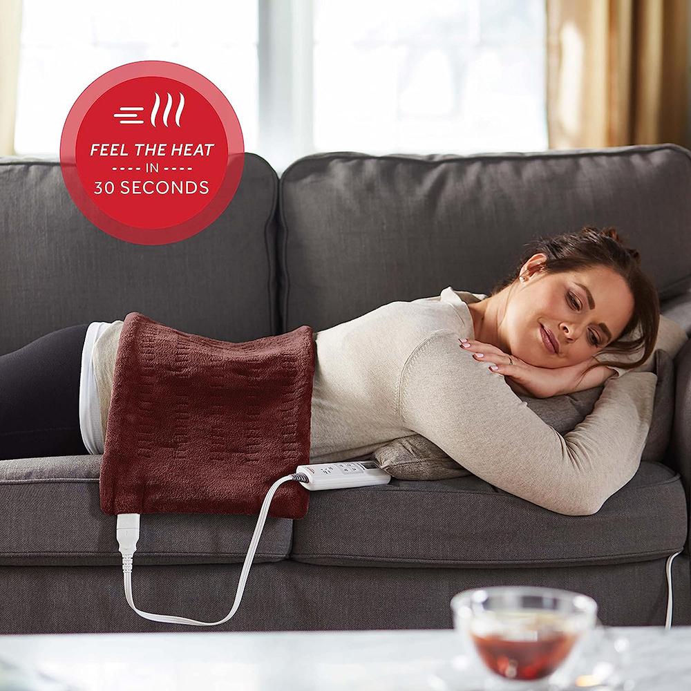 Sunbeam Heating Pad for Back, Neck, and Shoulder 6 Heat Settings, King Open Box - Image 3