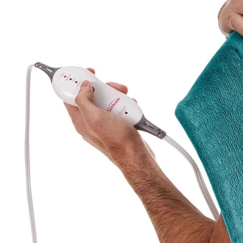 Sunbeam Heating Pad for Back, Neck, and Shoulder 6 Heat Settings, XXL (Lagoon Blue) - Image 5