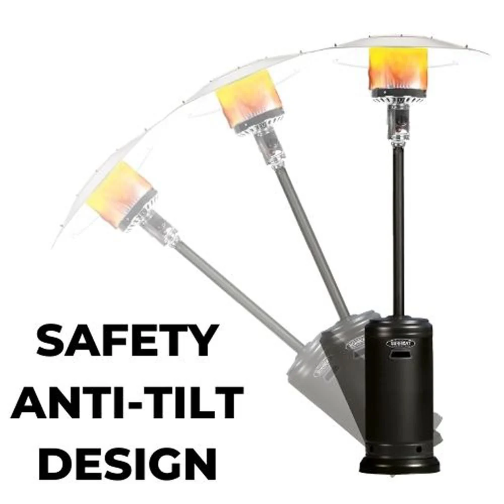 SUNHEAT 46,000 BTU Umbrella Propane Patio Heater, 99607 Black (2-Pack) - Image 5