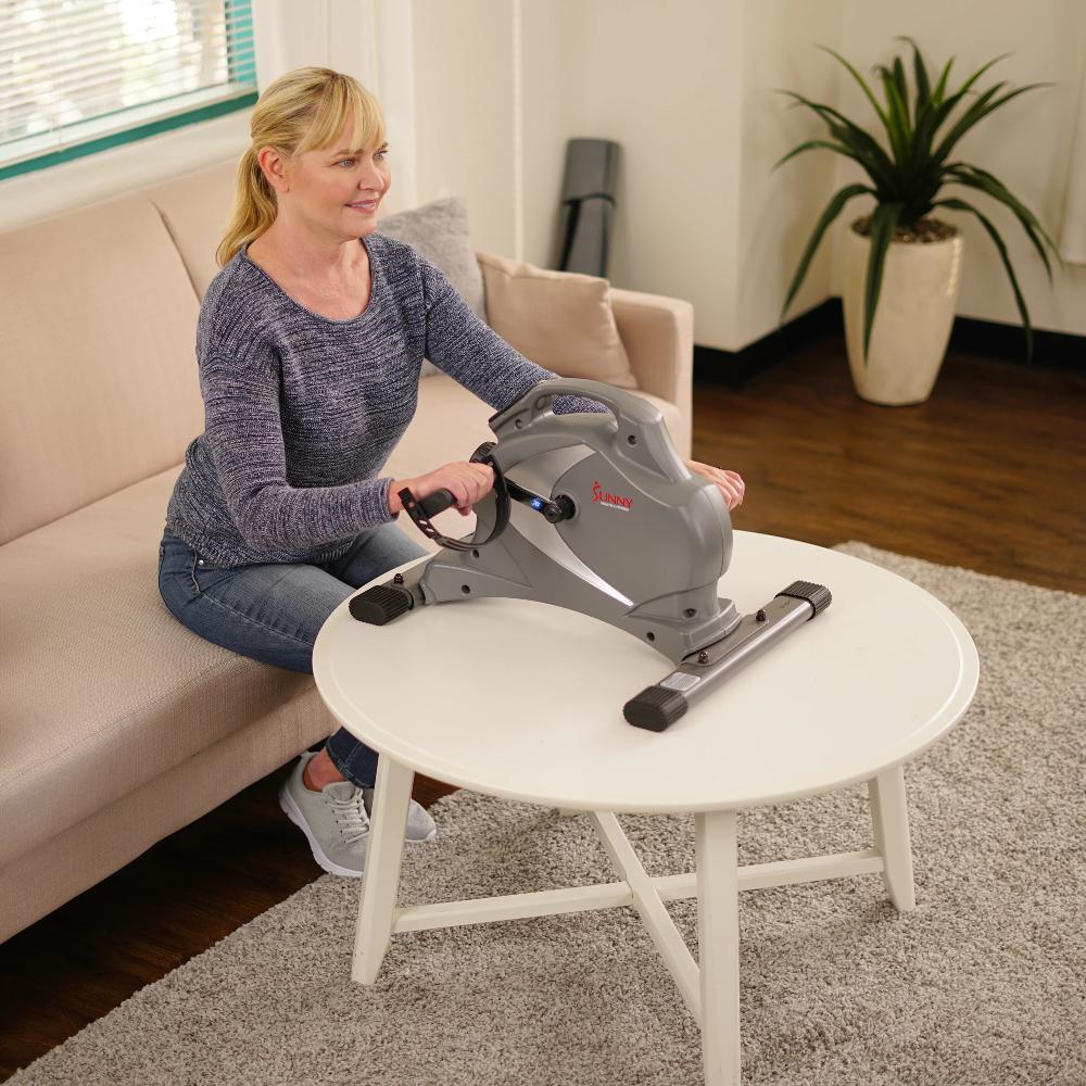 Sunny Health and Fitness SF-B0418 Magnetic Mini Exercise Bike with Digital Monitor and Level Resistance - Image 3