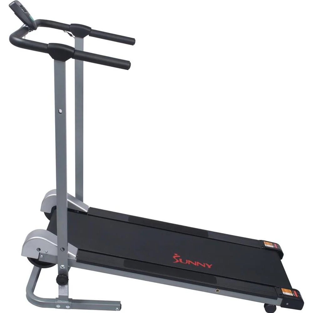 Sunny Health and Fitness SF-T1407M Manual Compact Walking Treadmill with LCD Monitor - Open Box - Image 2