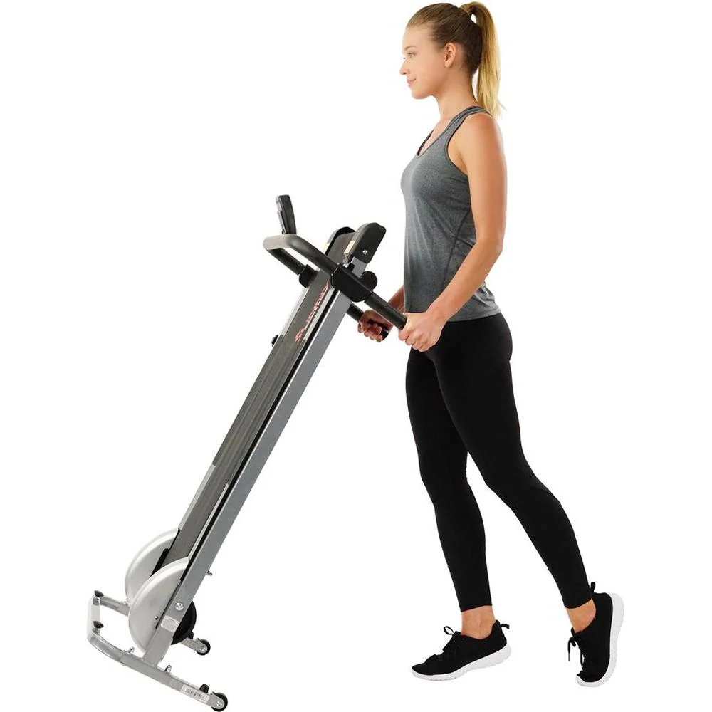 Sunny Health and Fitness SF-T1407M Manual Compact Walking Treadmill with LCD Monitor - Open Box - Image 4