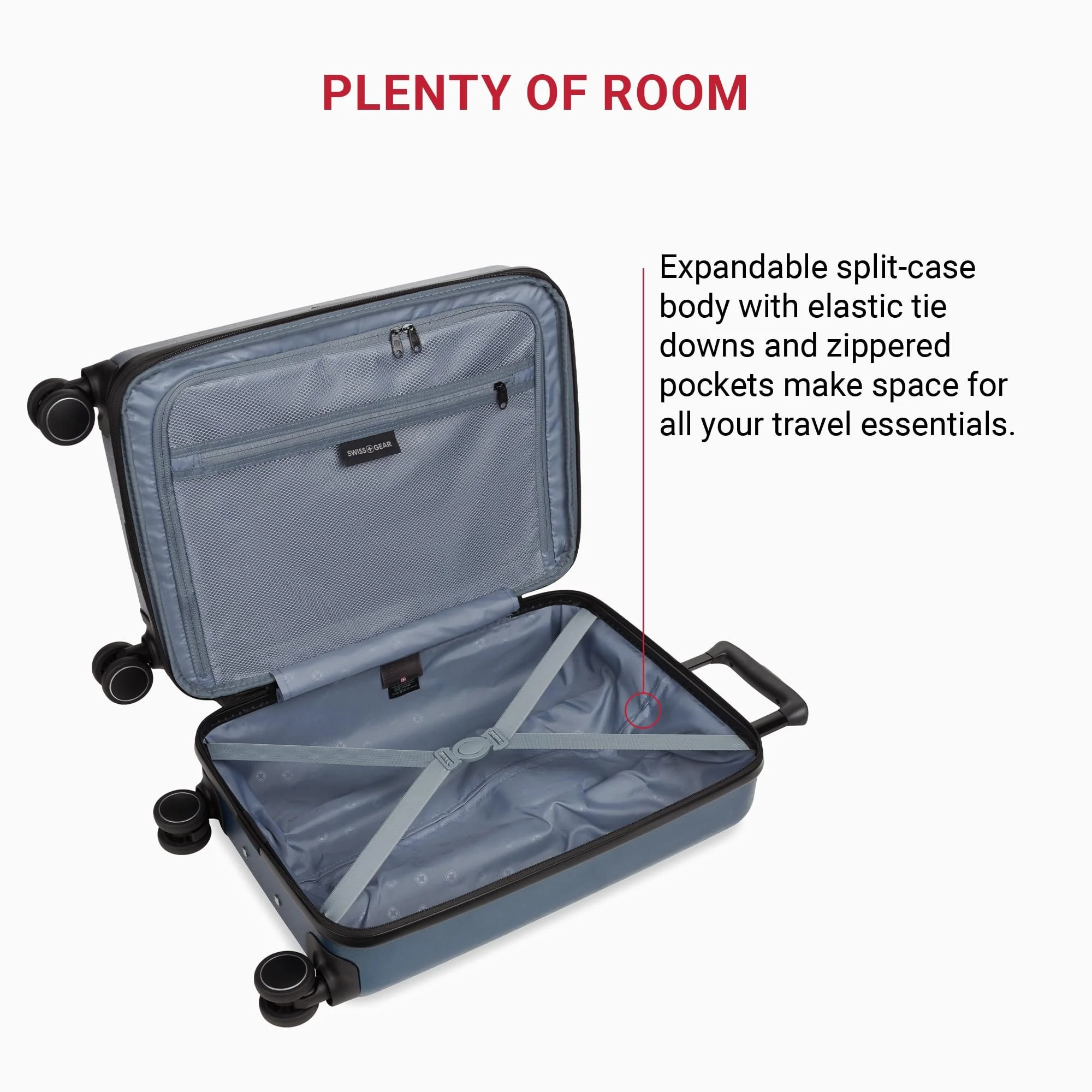 Swiss Gear Eclipse Hardside Expandable Luggage with Spinner Wheels, Navy, Carry-On 18-Inch - Image 6