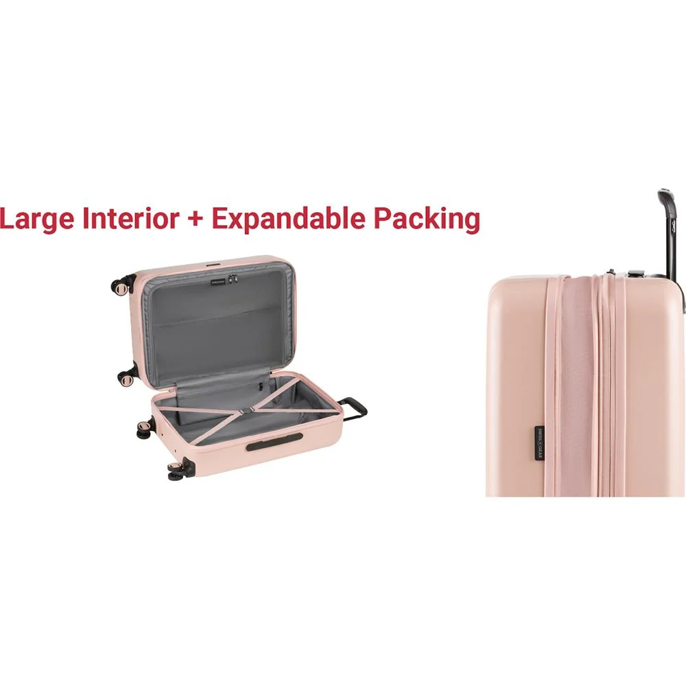 Swiss Gear Wanderlust Pro Lightweight Expandable Spinner 3-Piece Set, Pink (20/24/28) - Image 7