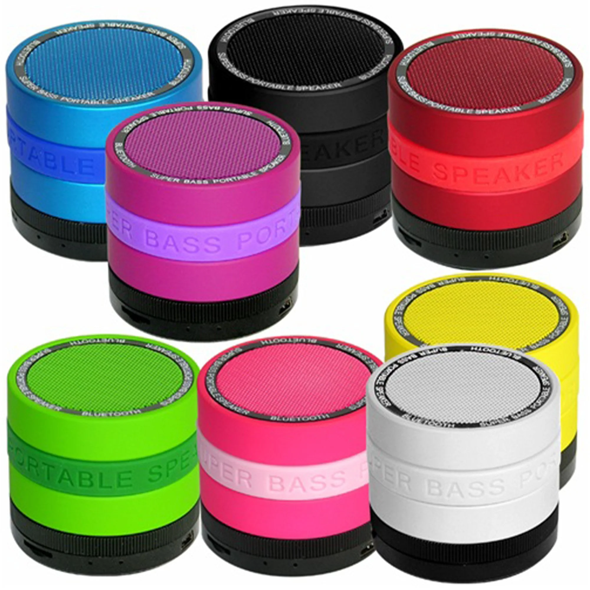 SYN Portable Bluetooth Speaker with 8 Customizable Color Bands - Blue Speaker - Image 3
