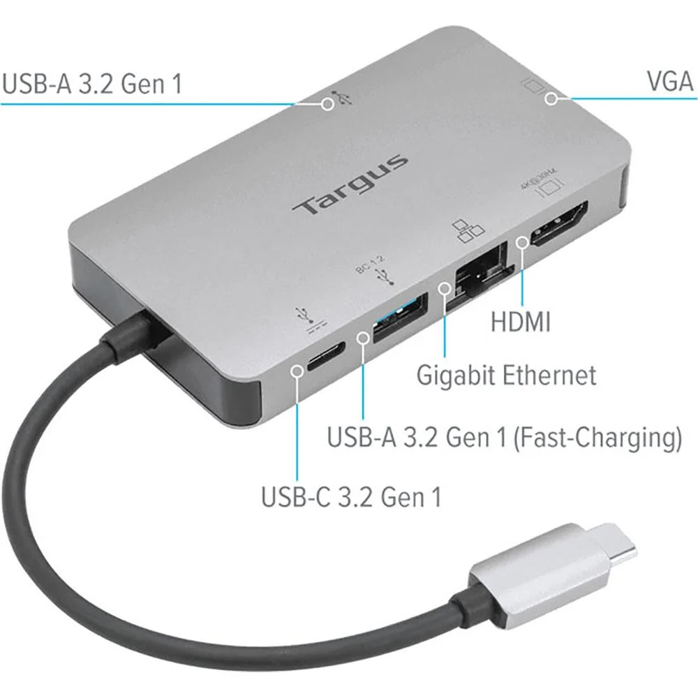 Targus USB-C DP Alt Mode Single Video 4K HDMI/VGA Docking Station - DOCK419USZ - Image 7