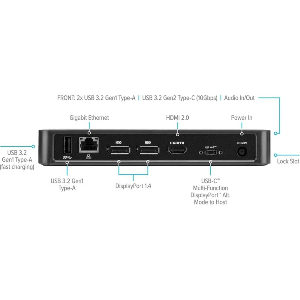 Targus USB-C Multi-Function DisplayPort Docking Station - DOCK430USZ - Image 8