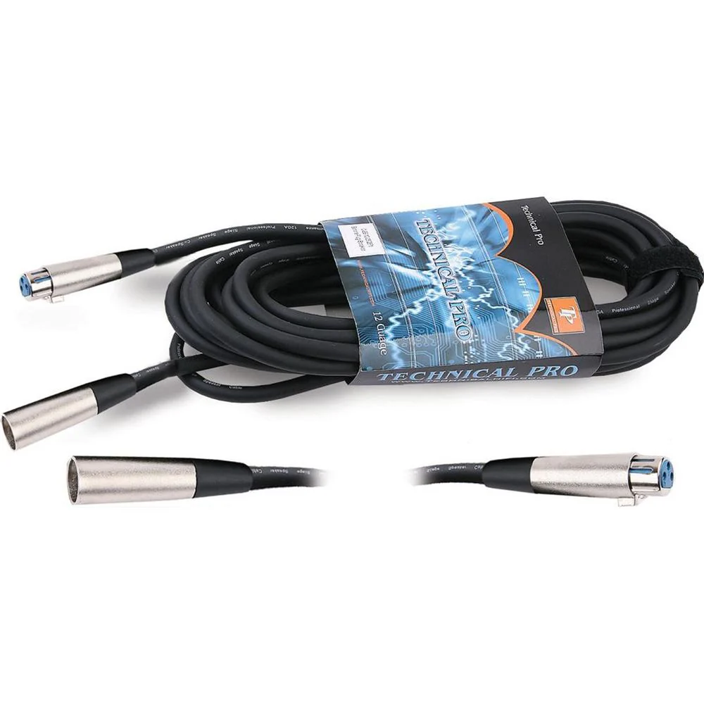 Technical Pro Premier XLR to XLR Female Audio Cables - 16 AWG (Guage) 15 foot