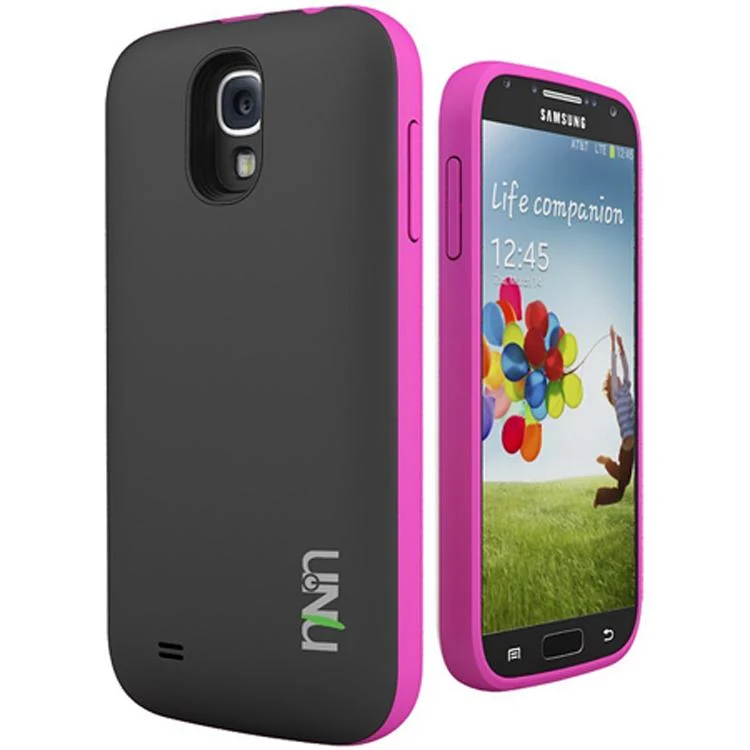 uNu Unity Ultra-Slim 2600mAh Battery Case for Samsung Galaxy S4 - Black/Magenta - Image 2