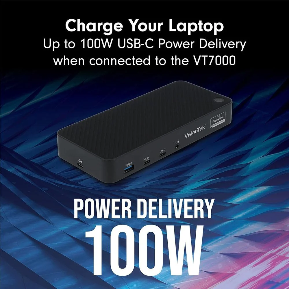 Visiontek VT7000 Triple Display 4K USB 3.0 / USB-C Docking Station - 901468 - Image 10
