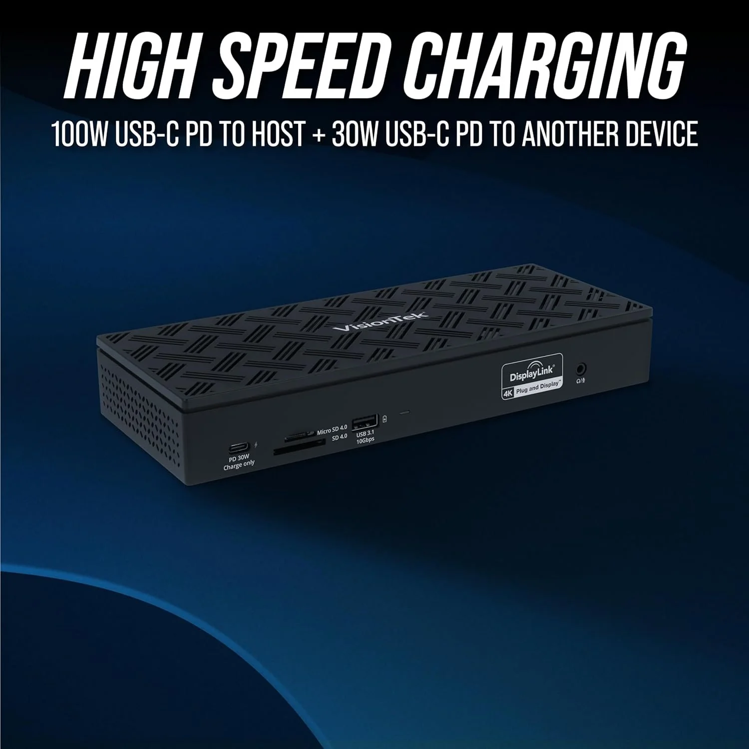 Visiontek VT8000 Quad Display 4k USB 3.0 / USB-C Docking Station - 901492 - Image 11