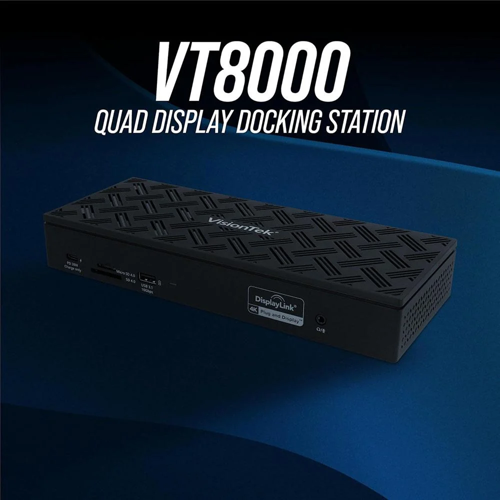 Visiontek VT8000 Quad Display 4k USB 3.0 / USB-C Docking Station - 901492 - Image 7