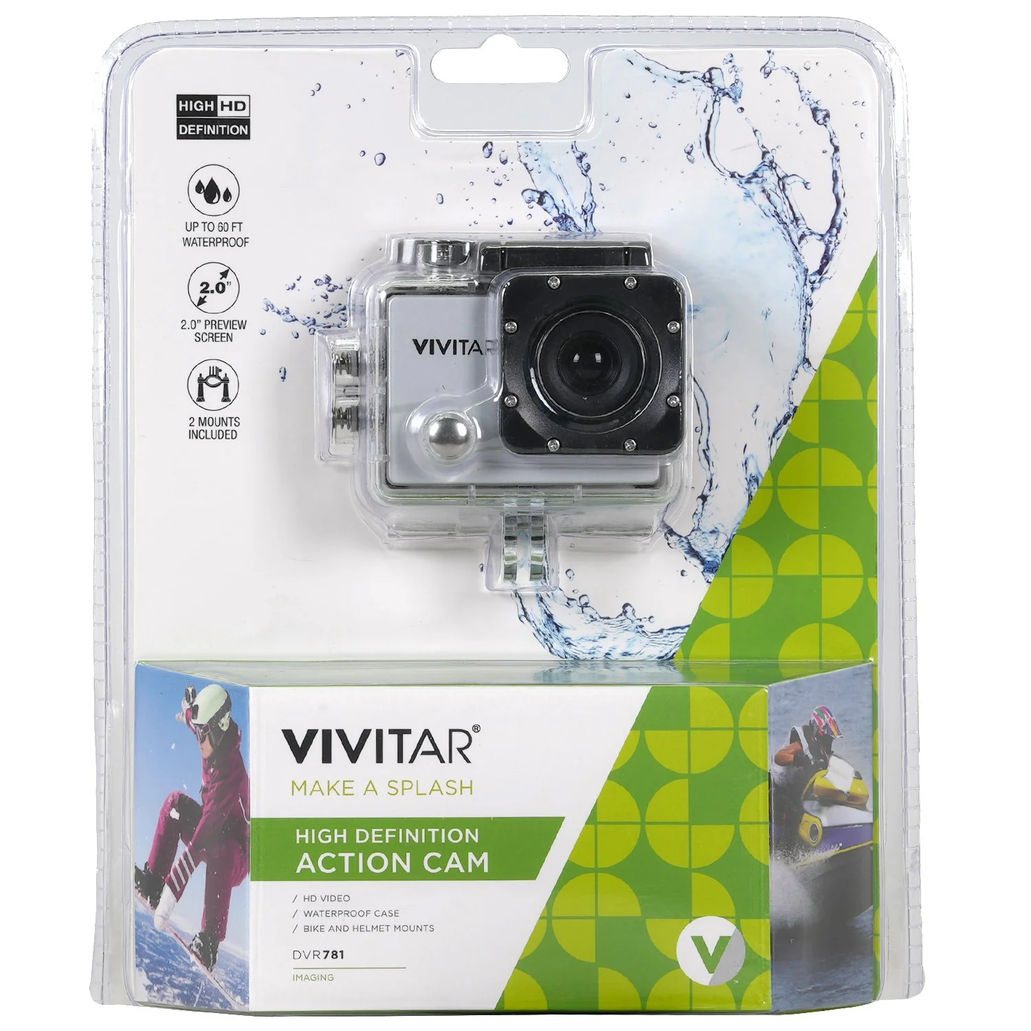 Vivitar HD Action Waterproof Camera / Camcorder - Silver DVR781HD-SIL - Image 3