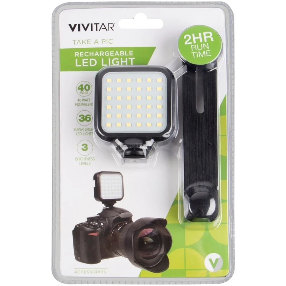 Vivitar Hot Shoe Rechargeable LED Video Light for Cameras & Videos Camers - Image 3