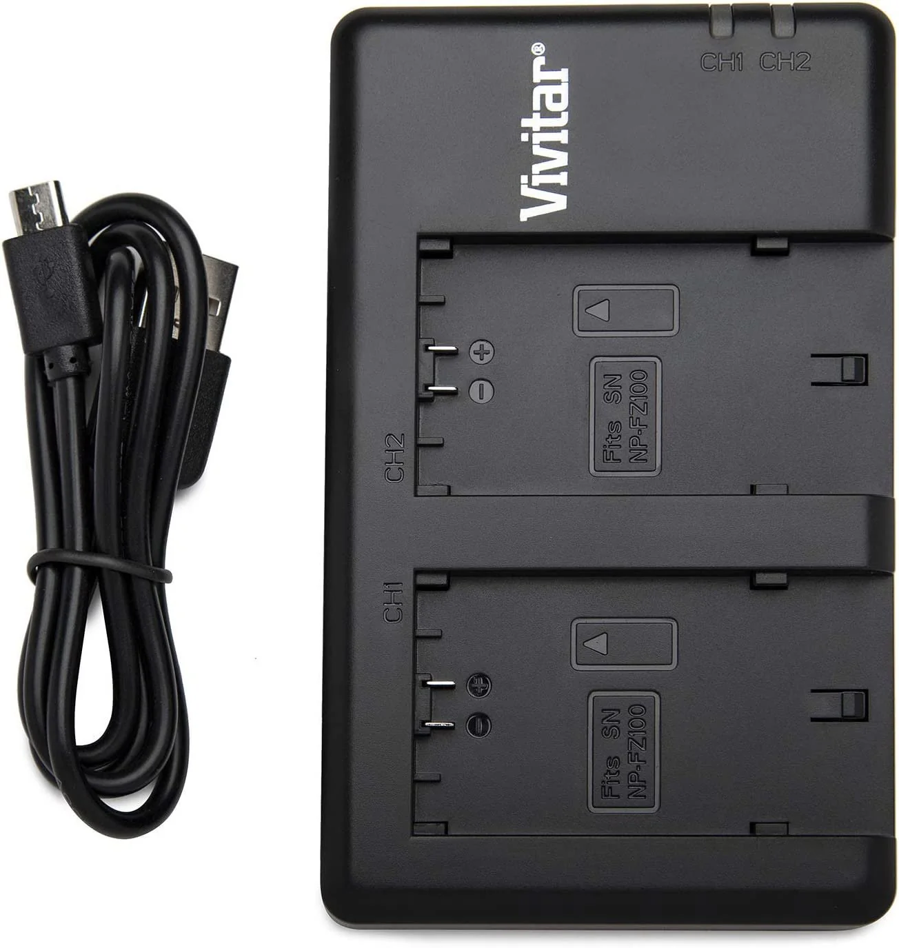 Vivitar USB Dual Port Charger for Sony NP-Fz100 battery