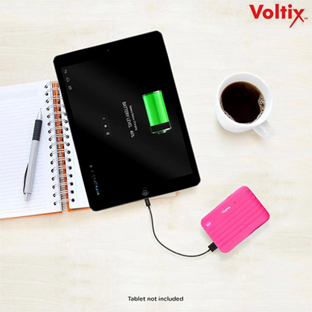 Voltix 8,500mAh Portable Power Battery Bank White Open Box with 1 Year Warranty - Image 3