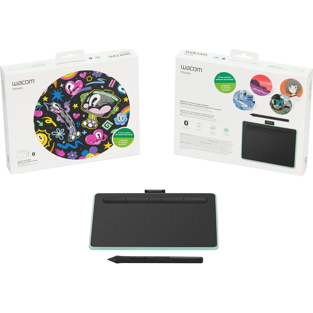 Wacom Intuos Creative Pen Tablet with Bluetooth Small, Pistachio - Factory Refurbished - Image 2
