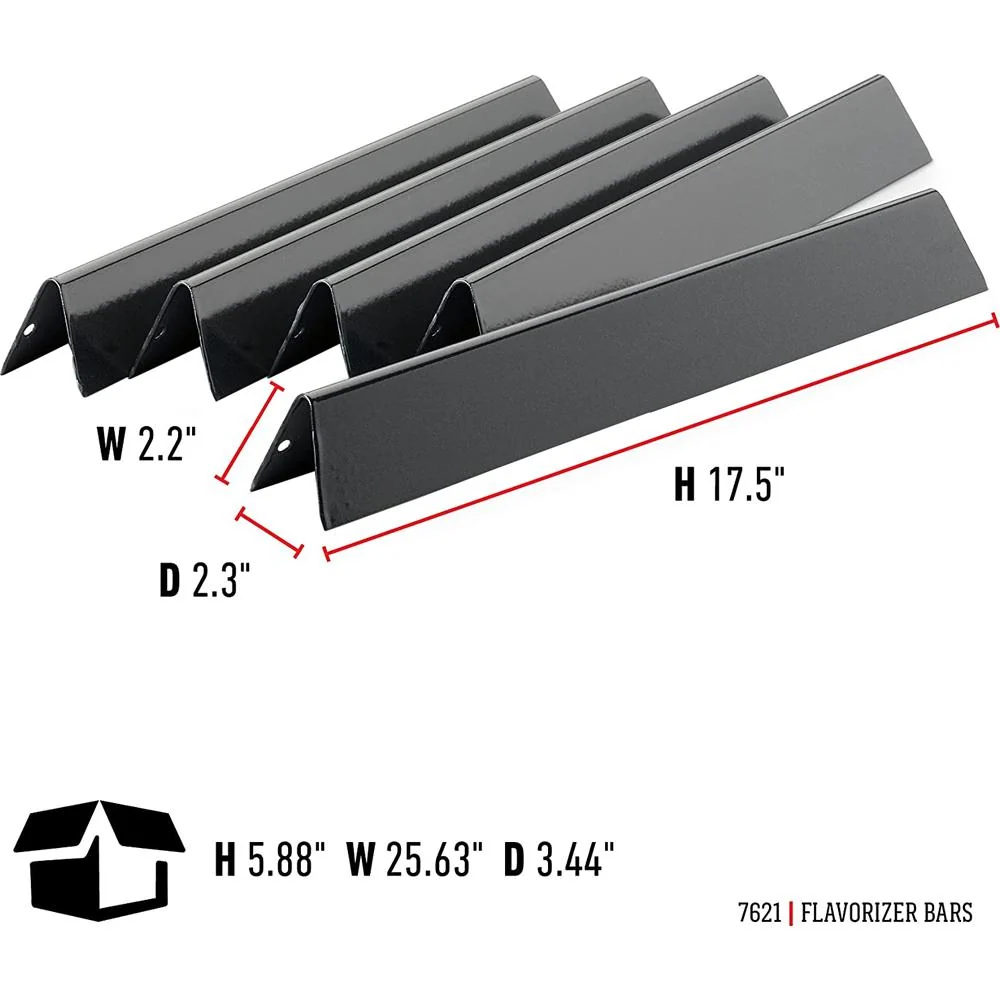 Weber Flavorizer Bar Set for Weber 300 Series Grills - Gray (7621) (17.5") - Image 3