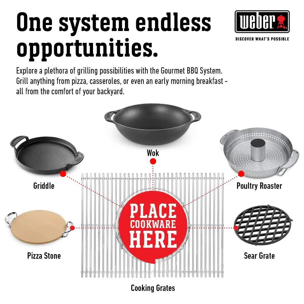 Weber Gourmet Barbeque System Spirit 300 Series Stainless Steel Grates - Image 2