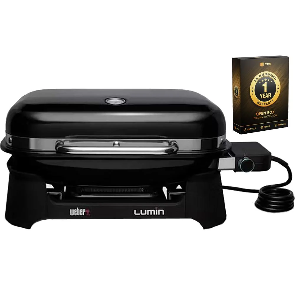 Weber Lumin Compact Indoor Outdoor Electric Grill (Open Box) + 1 Year Warranty