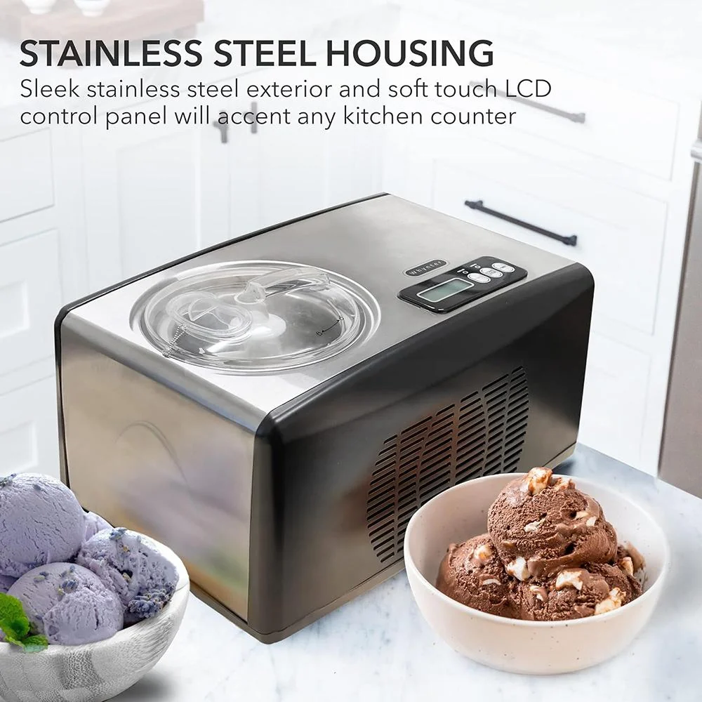 Whynter 1.6 Quart Automatic Compressor Ice Cream Maker, Stainless Steel Open Box - Image 3