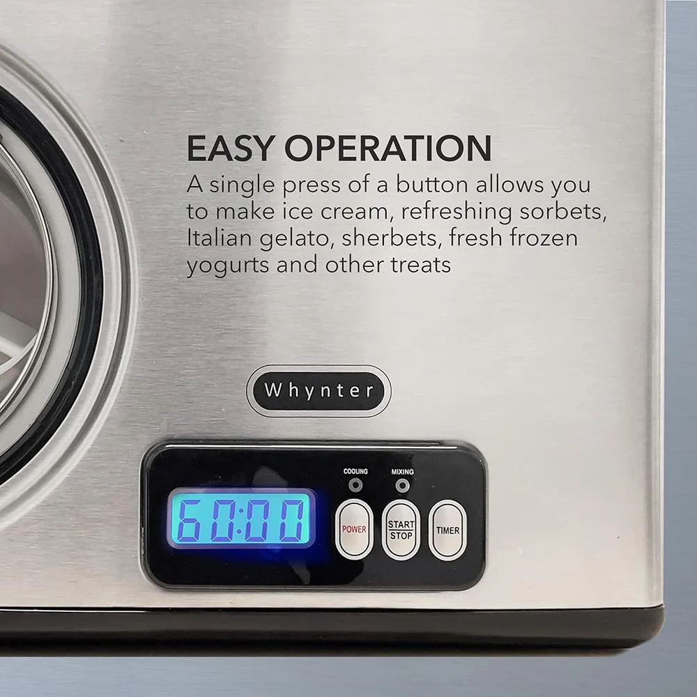 Whynter 1.6 Quart Automatic Compressor Ice Cream Maker, Stainless Steel Open Box - Image 5