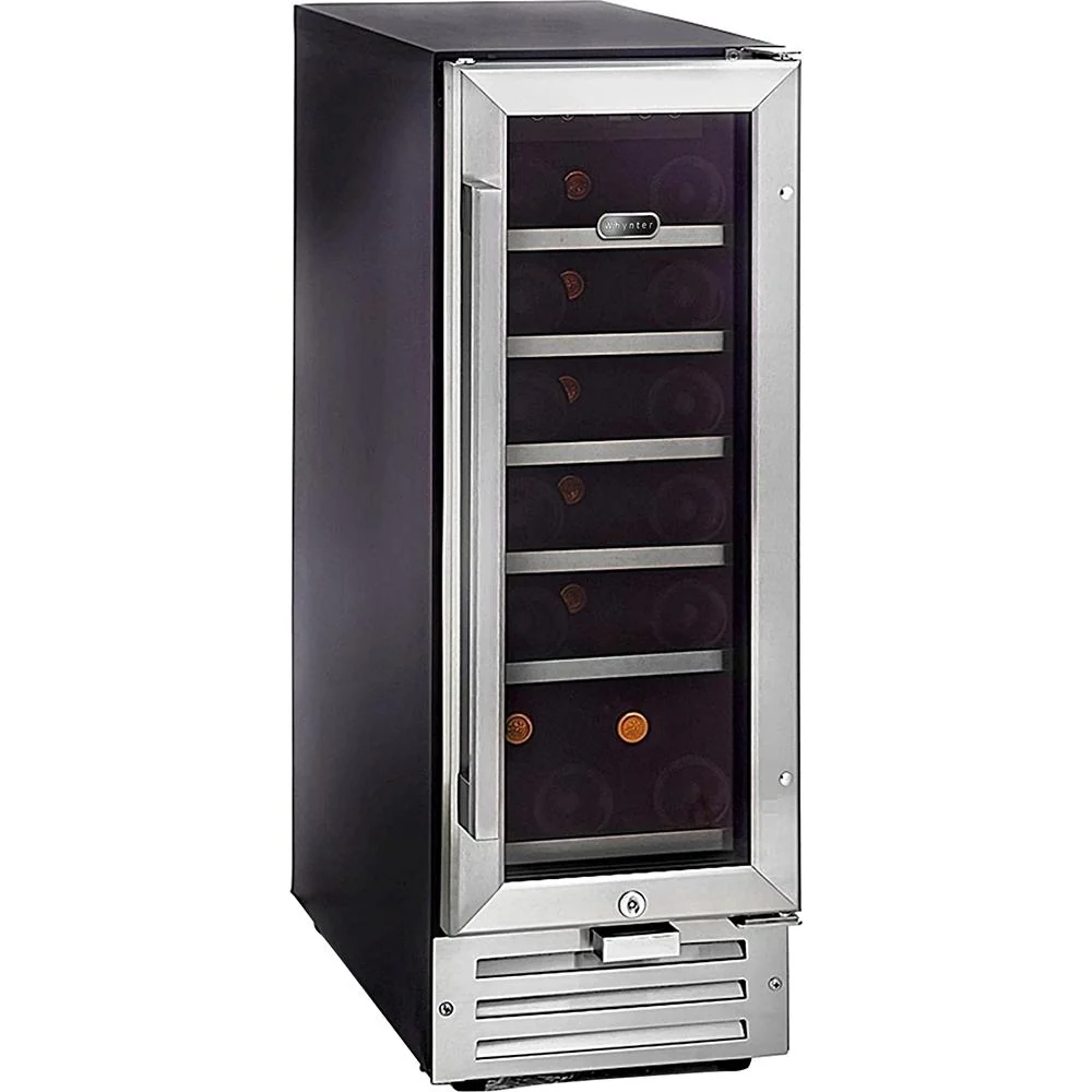 Whynter 18 Bottle Built-in Wine Refrigerator/Cooler Steel/Black Open Box - Image 2