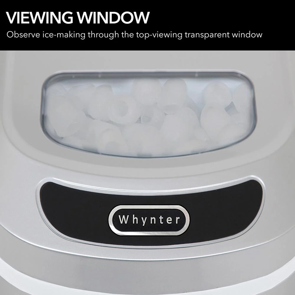 Whynter Compact Ice Maker, 27-Pound, Metallic Silver - Open Box - Image 12