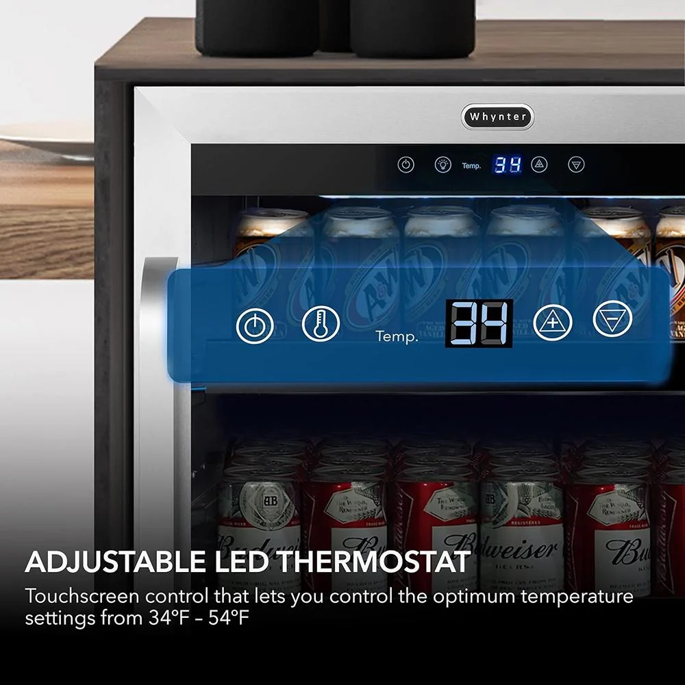 Whynter Stainless Steel 24-inch Built-in 140 Can Beverage Refrigerator Open Box - Image 10