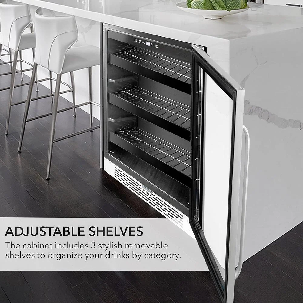 Whynter Stainless Steel 24-inch Built-in 140 Can Beverage Refrigerator Open Box - Image 11