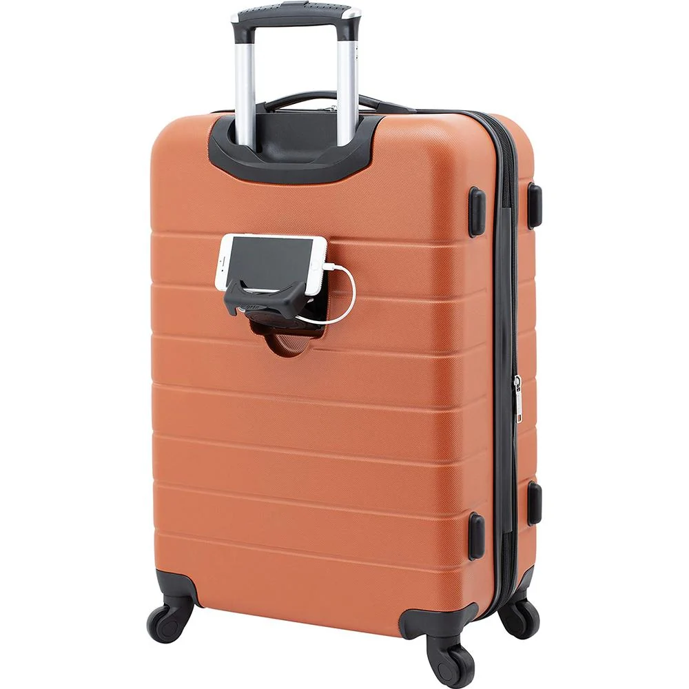 Wrangler 3-Piece Hardside Luggage Set w/Cup Holder & USB Port - T-30203-810 - Open Box - Image 3