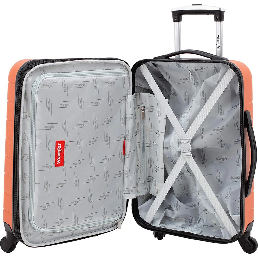 Wrangler 3-Piece Hardside Luggage Set w/Cup Holder & USB Port - T-30203-810 - Open Box - Image 8