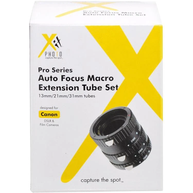 Xit Auto Focus Macro Extension Tube for Canon (13mm, 21mm & 31mm) Black - XTETC - Image 2