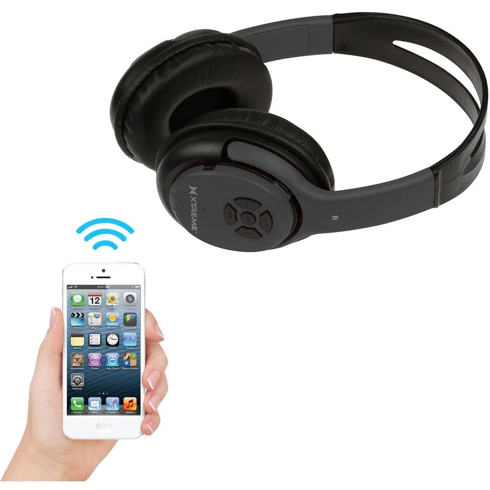 Xtreme Over The Ear Bluetooth Headphones w/Transmitter/Receiver (Black) PBC9-1001-PP1 - Image 6