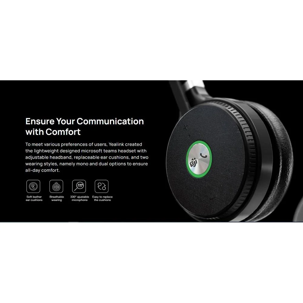 YeaLink DECT Wireless Headset in Black - 1308000C - Image 10