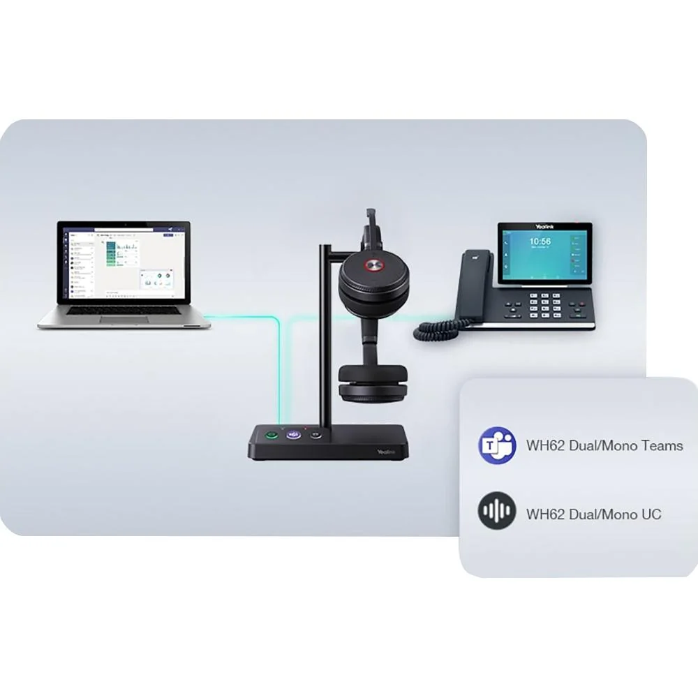YeaLink DECT Wireless Headset in Black - 1308000C - Image 8