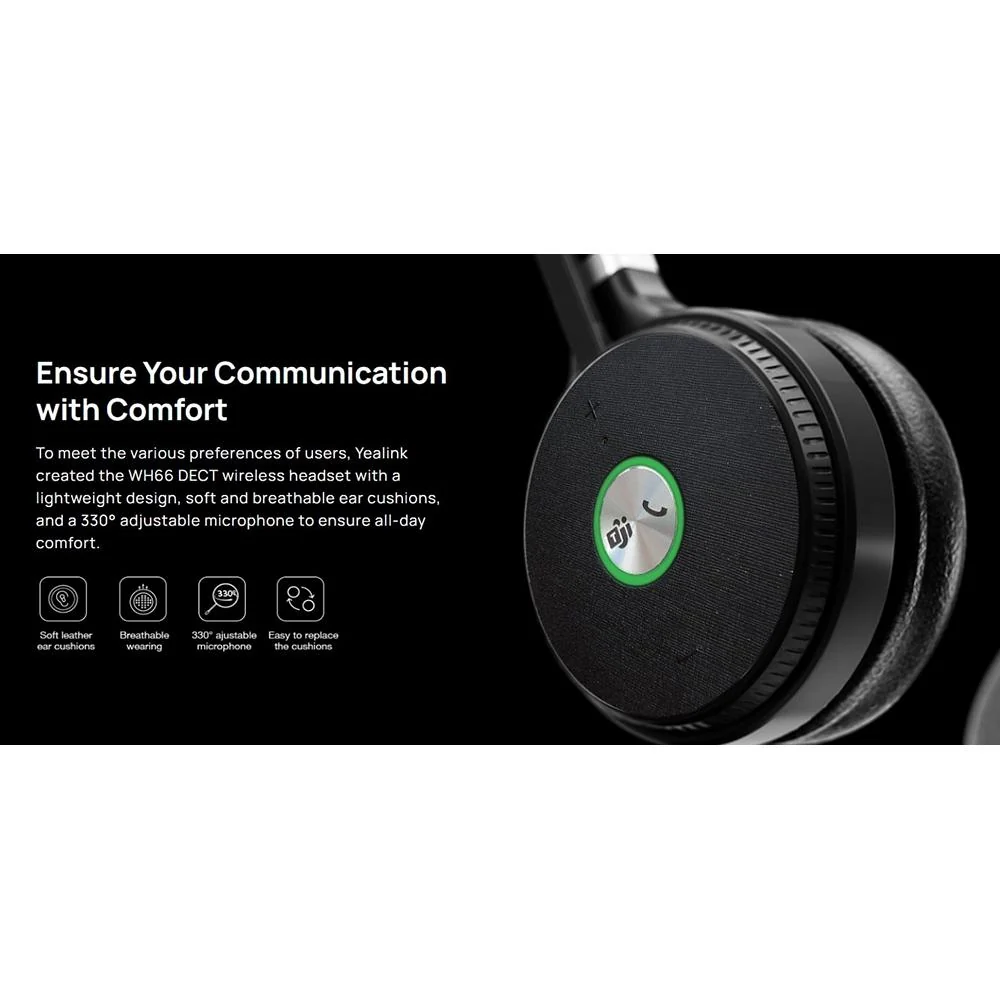 YeaLink WH66 Wireless Headset in Black - 1308007V2 - Image 11