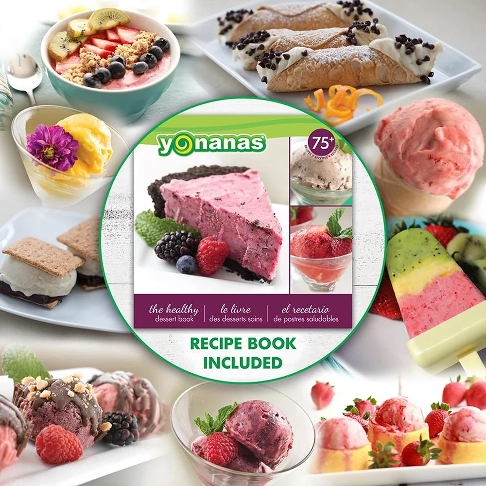 Yonanas Deluxe Vegan NonDairy Frozen Fruit Soft Serve Dessert Maker 200W, Teal - Image 7
