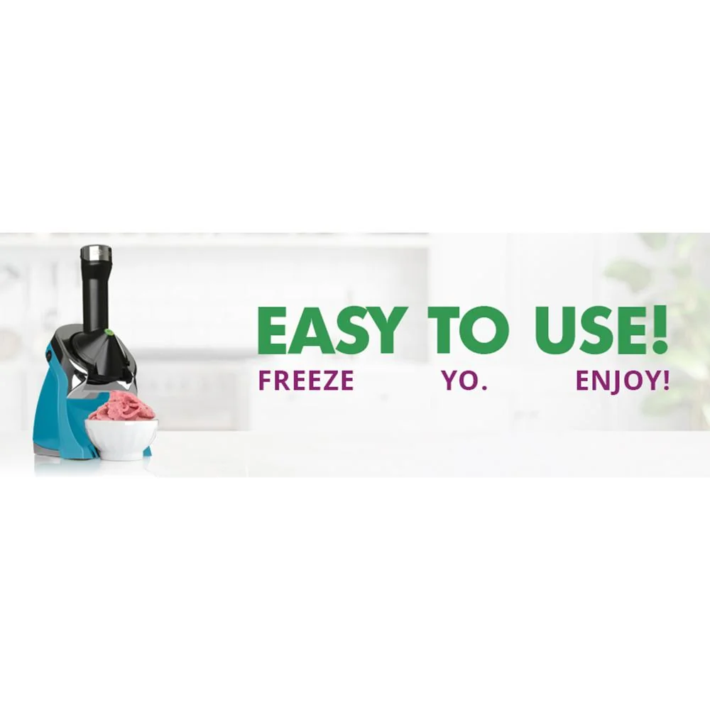 Yonanas Deluxe Vegan NonDairy Frozen Fruit Soft Serve Dessert Maker 200W, Teal - Image 9